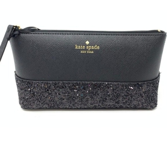 LAST 1🍒NWT🍒 KATE SPADE GRETA GLITTER MAKEUP BAG - Picture 3 of 6